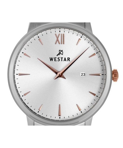 Westar プロファイル ステンレススチール シルバー ダイヤル クォーツ 50215SPN607 メンズ腕時計