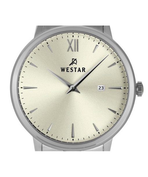 Westar プロファイル ステンレススチール ライト シャンパン ダイヤル クォーツ 50215STN102 メンズ腕時計