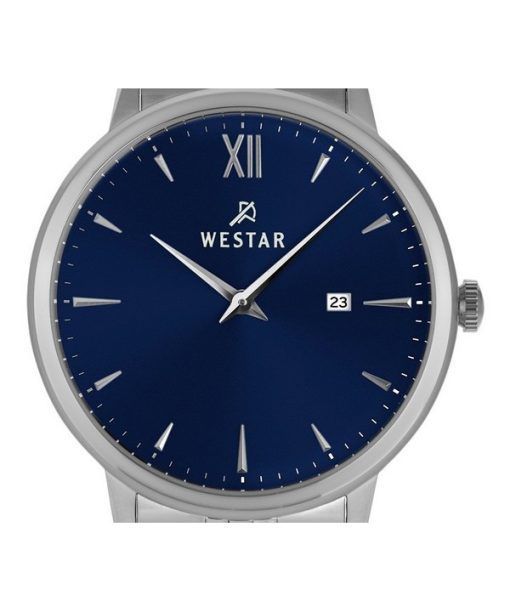 Westar プロファイル ステンレススチール ブルー ダイヤル クォーツ 50215STN104 メンズ腕時計