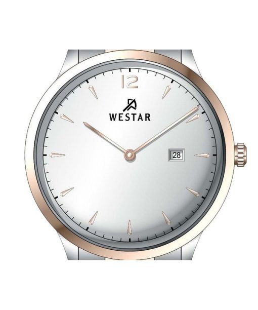 Westar プロファイル ステンレススチール シルバー ダイヤル クォーツ 50218SPN607 メンズ腕時計