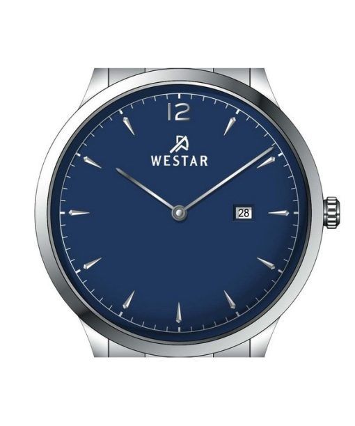 Westar プロファイル ステンレススチール ブルー ダイヤル クォーツ 50218STN104 メンズ腕時計
