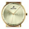 Westar プロファイル レザー ストラップ ライト シャンパン ダイヤル クォーツ 50221GPN122 メンズ腕時計