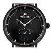 Westar プロファイル レザー ストラップ ブラック ダイヤル クォーツ 50246BBN103 メンズ腕時計