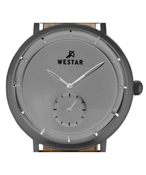 Westar プロファイル レザー ストラップ グレー ダイヤル クォーツ 50246GGN186 メンズ腕時計