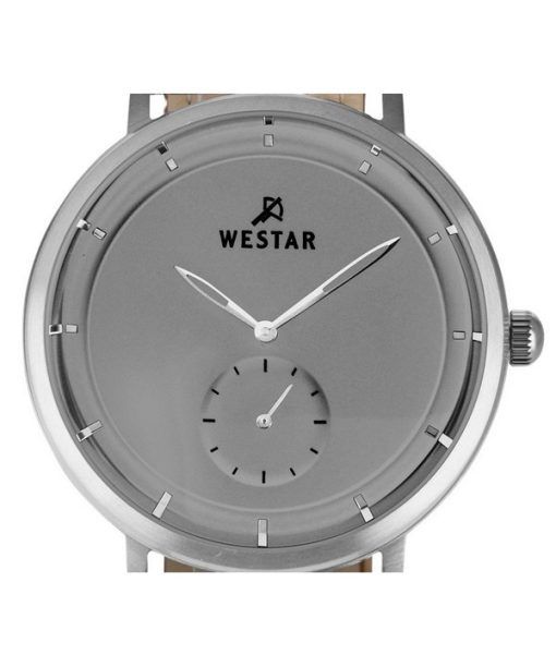 Westar プロファイル レザー ストラップ グレー ダイヤル クォーツ 50246STN106 メンズ腕時計