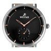 Westar プロファイル レザー ストラップ ブラック ダイヤル クォーツ 50246STN623 メンズ腕時計