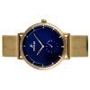 Westar プロファイル ゴールド トーン ステンレススチール ブルー ダイヤル クォーツ 50247BZZ104 メンズ腕時計