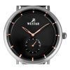 Westar プロファイルステンレススチールブラックダイヤルクォーツ 50247STN603 メンズ腕時計