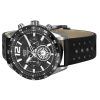 Westar Activ クロノグラフ レザーストラップ ブラック ダイヤル クォーツ 90249SBN103 100M メンズ腕時計