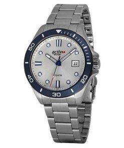 Westar Activ スポーツ ステンレススチール シルバー ダイヤル クォーツ 90250SZN101 100M メンズ腕時計