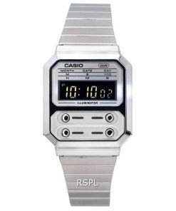 カシオ ヴィンテージ デジタル ステンレス スチール クォーツ A100WE-7B A100WE-7B ユニセックス腕時計 ja