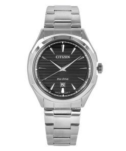 シチズン コア コレクション ステンレススチール ブラック ダイヤル エコ ドライブ AW1750-85E 100M メンズ腕時計