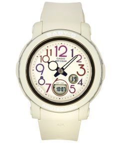 カシオ Baby-G アナログ デジタル レトロ ポップ マルチカラー 樹脂ストラップ ホワイト ダイヤル クォーツ BGA-290PA-7A 100M レディース腕時計