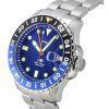 フォッシル ブルー GMT ステンレススチール ブルー ダイヤル クォーツ FS5991 100M メンズ腕時計