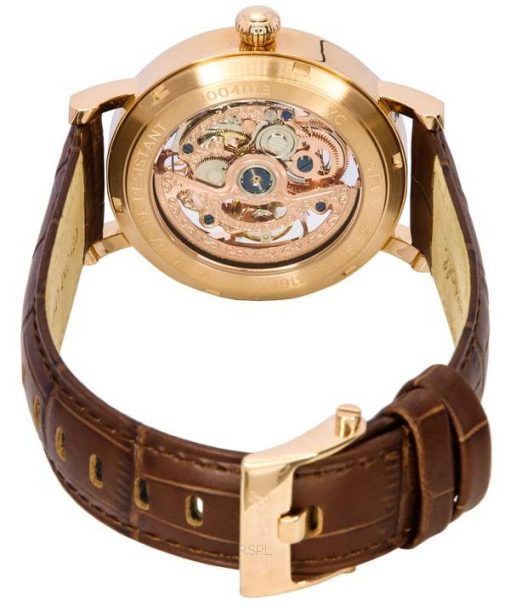 Ingersoll ザ ヘラルド レザー ストラップ ローズゴールド スケルトン ダイヤル 自動巻き I00401B メンズ腕時計