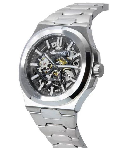 インガソール ザ カタリナ ステンレススチール スケルトン ブラック ダイヤル 自動巻き I12501 メンズ腕時計
