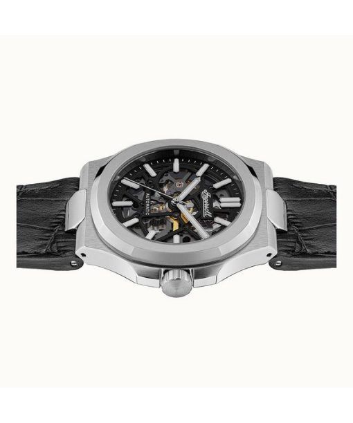 インガソール ザ カタリナ レザー ストラップ ブラック スケルトン ダイヤル 自動巻き I12502 メンズ腕時計