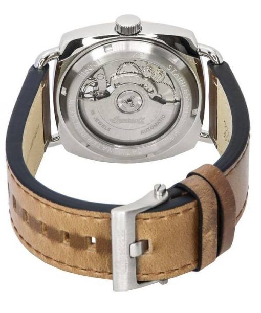 Ingersoll ザ ナッシュビル レザー ストラップ ブルー オープン ハート ダイヤル 自動巻き I13001 メンズ腕時計
