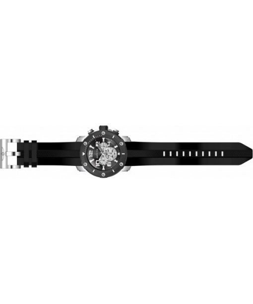 インヴィクタ プロ ダイバー クロノグラフ シリコン ストラップ ブラック ダイヤル クォーツ 45739 100M メンズ腕時計