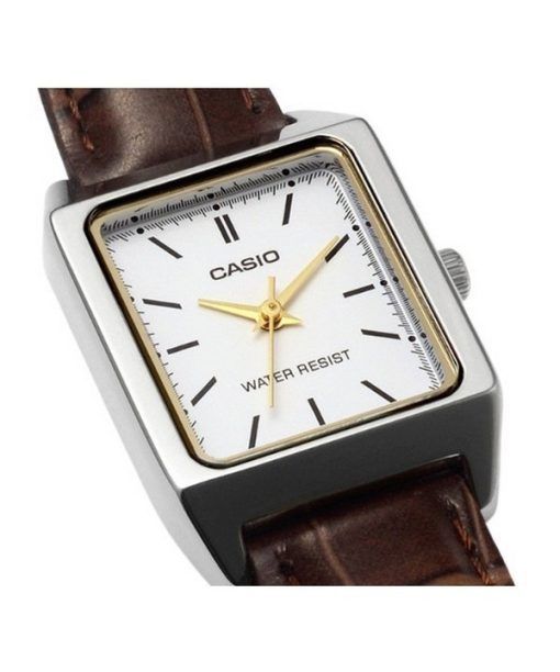 カシオ スタンダード アナログ レザー ストラップ ホワイト ダイヤル クォーツ LTP-V007L-7E2 レディース腕時計