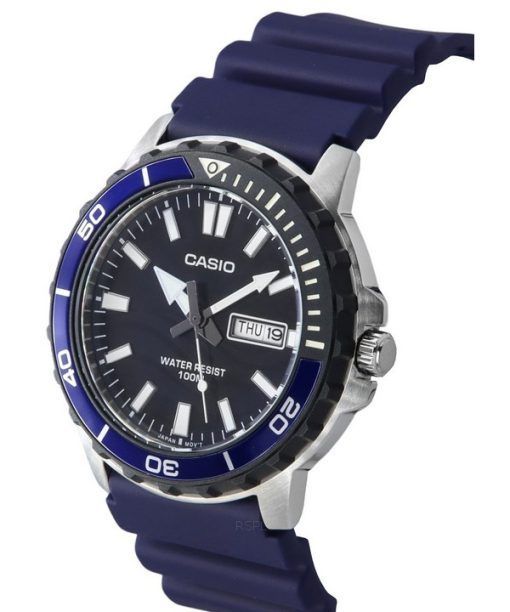 カシオ スタンダード アナログ 樹脂ストラップ ブラック ダイヤル クォーツ MTD-125-2A 100M メンズ腕時計