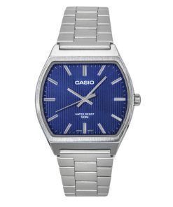 カシオ スタンダード アナログ ステンレススチール ブルー ダイヤル クォーツ MTP-B140D-2A メンズ腕時計