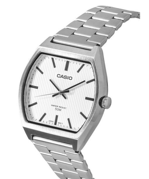 カシオ スタンダード アナログ ステンレススチール ホワイト ダイヤル クォーツ MTP-B140D-7A メンズ腕時計
