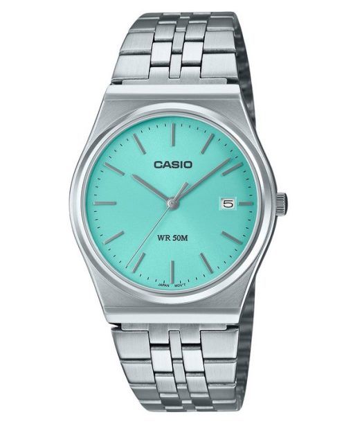 カシオ スタンダード ステンレススチール ターコイズ ダイヤル クォーツ MTP-B145D-2A1 メンズ腕時計