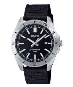 カシオ スタンダード アナログ クロスストラップ ブラック ダイヤル クォーツ MTP-B155C-1E メンズ腕時計