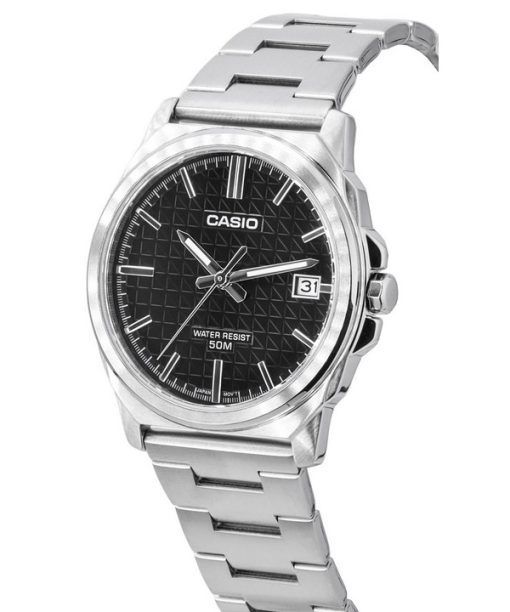 カシオ スタンダード アナログ ステンレススチール ブラック ダイヤル クォーツ MTP-E720D-1A メンズ腕時計