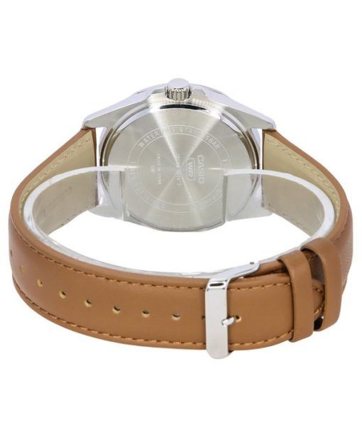 カシオ スタンダード アナログ レザー ストラップ ブラウン ダイヤル クォーツ MTP-E725L-5A メンズ腕時計