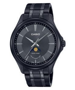 カシオ スタンダード アナログ ムーンフェイズ ブラック ダイヤル クォーツ MTP-M100B-1A メンズ腕時計