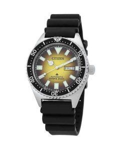 シチズン プロマスター マリン ラバー ストラップ イエロー ダイヤル 自動ダイバーズ NY0120-01X 200M メンズ腕時計