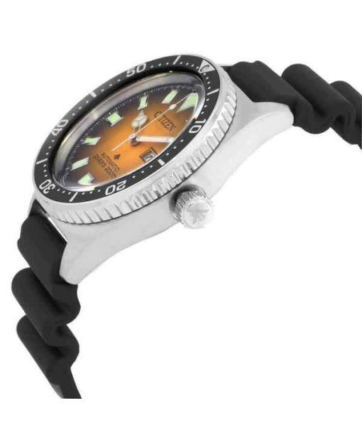 シチズン プロマスター マリン ラバー ストラップ オレンジ ダイヤル 自動ダイバーズ NY0120-01Z 200M メンズ腕時計