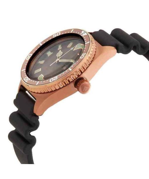 シチズン プロマスター マリン ポリエステル ストラップ ブラウン ダイヤル 自動ダイバーズ NY0125-08W 200M メンズ腕時計