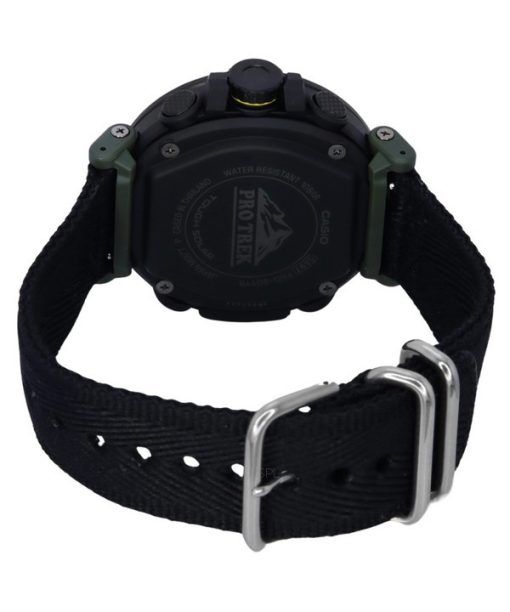 カシオ プロトレック アナログ デジタル バイオベース樹脂と布ストラップ グリーン ダイヤル ソーラー PRG-601YB-3 100M メンズ腕時計