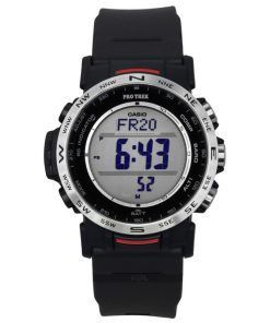 カシオ プロ トレック クライマー ライン デジタル バイオベース樹脂ストラップ タフ ソーラー PRW-35-1A 100M メンズ腕時計