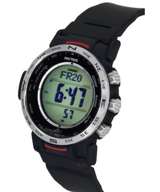 カシオ プロ トレック クライマー ライン デジタル バイオベース樹脂ストラップ タフ ソーラー PRW-35-1A 100M メンズ腕時計