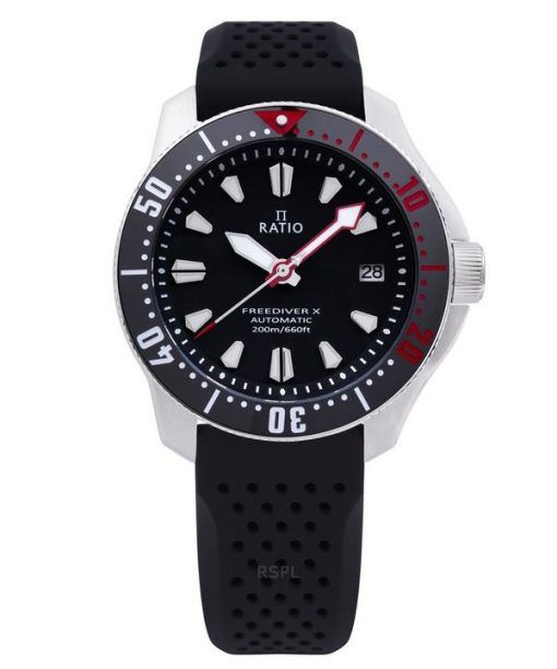 比 FreeDiver X マリン ブラック ブラック セラミック インレイ自動ダイバー RTX001 200 M メンズ腕時計 ja
