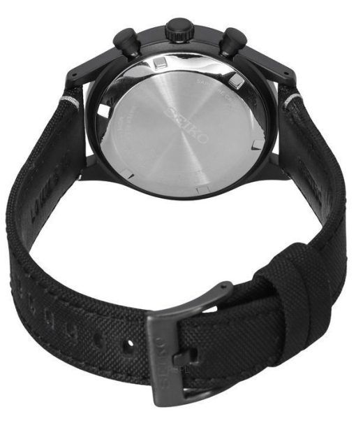 セイコー コンセプチュアル クロノグラフ ナイロン ストラップ ブラック ダイヤル クォーツ SSB421P1 100M メンズ腕時計
