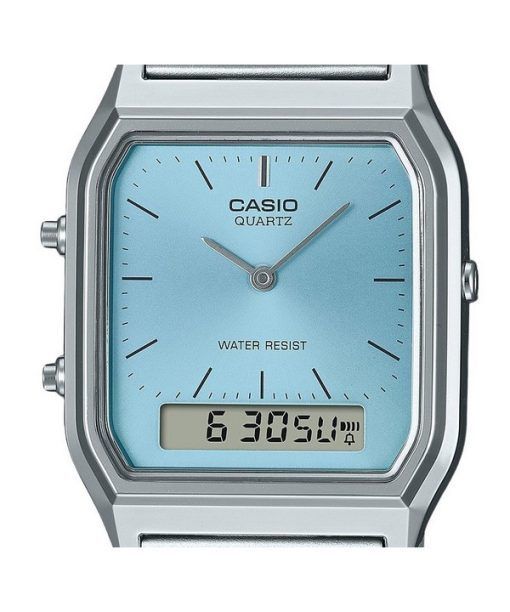 カシオ ヴィンテージ アナログ デジタル ターコイズ ブルー ダイヤル クォーツ AQ-230A-2A1 レディース腕時計