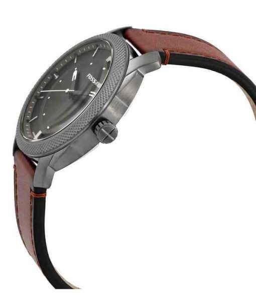 Fossil Machine アナログ LiteHide レザーストラップ グレーダイヤル クォーツ FS5900 メンズ腕時計