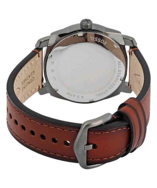 Fossil Machine アナログ LiteHide レザーストラップ グレーダイヤル クォーツ FS5900 メンズ腕時計