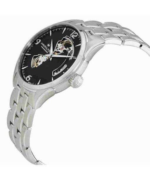 ハミルトン ジャズマスター ステンレススチール オープン ハート ブラック ダイヤル 自動巻き H32705131 メンズ腕時計
