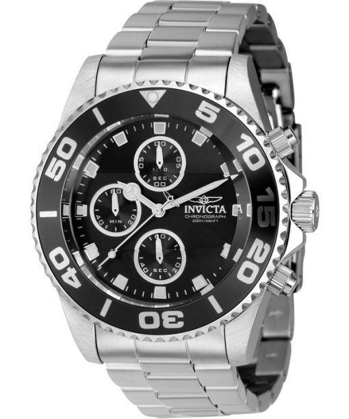 Invicta Pro Diver Chronograph Black Dial Quartz Diver&#39,s 43405 200M メンズ腕時計 ja