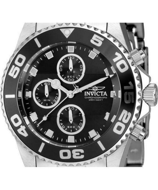 Invicta Pro Diver Chronograph Black Dial Quartz Diver&#39,s 43405 200M メンズ腕時計 ja