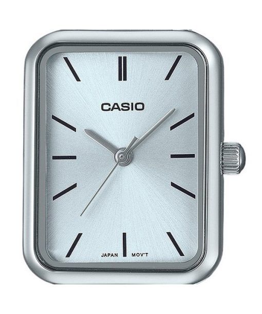 カシオ スタンダード アナログ ステンレススチール ライトブルー ダイヤル クォーツ LTP-V009D-2E レディース腕時計