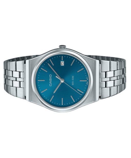 カシオ スタンダード アナログ ステンレススチール ブルー ダイヤル クォーツ MTP-B145D-2A2 メンズ腕時計