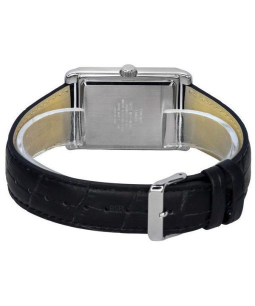 カシオ スタンダード アナログ ムーンフェイズ レザーストラップ ブラック ダイヤル クォーツ MTP-M105L-1A メンズ腕時計