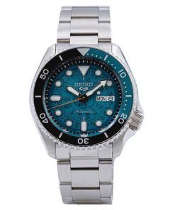 セイコー 5 スポーツ SKX スタイル ステンレス鋼透明ティール ダイヤル自動 SRPJ45K1 100M メンズ腕時計